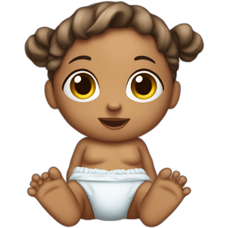  baby girl in a diaper emoji