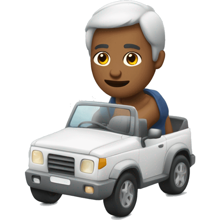 Créa un emoji manejando carro emoji