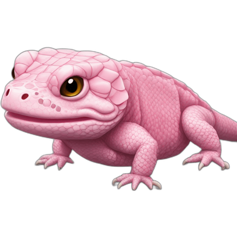 fat pink tegu lizard emoji