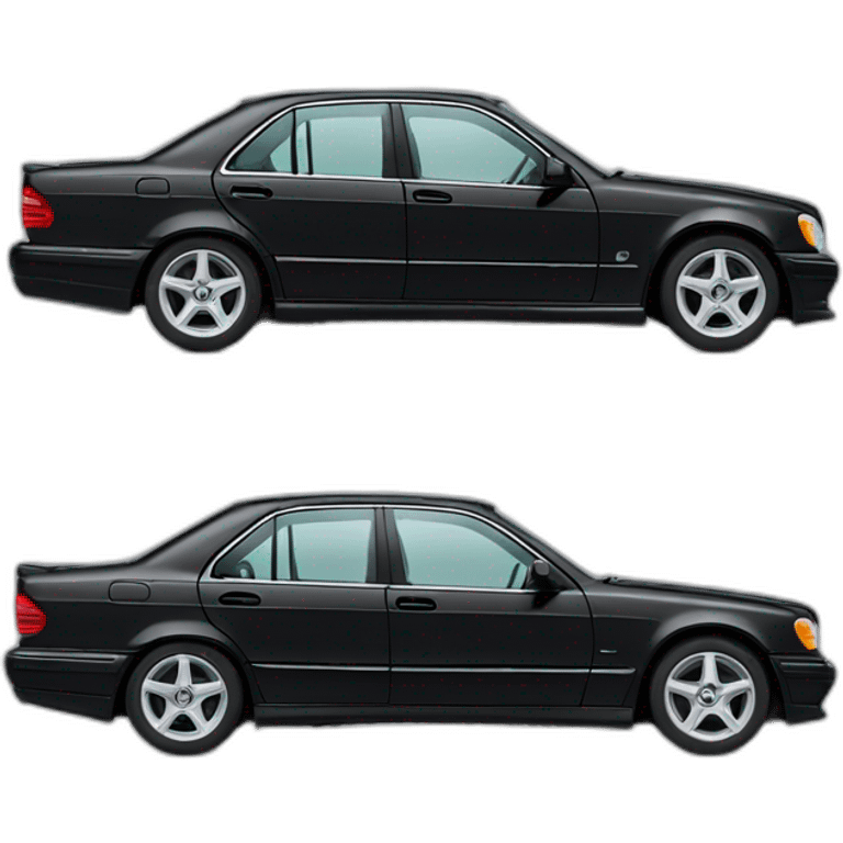 Black Mercedes benz w202 sport emoji