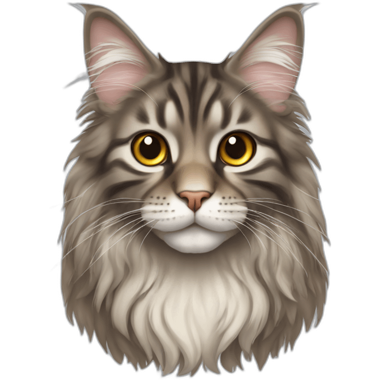 Cute Maine Coon cat emoji