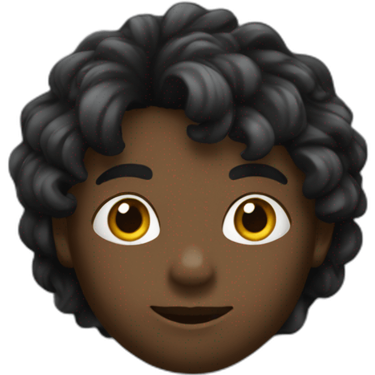 Garçon noir avec des tresses emoji