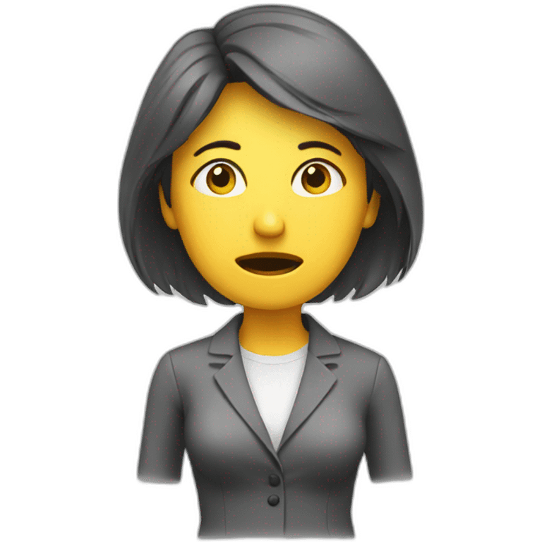 Stressed marketing lady emoji