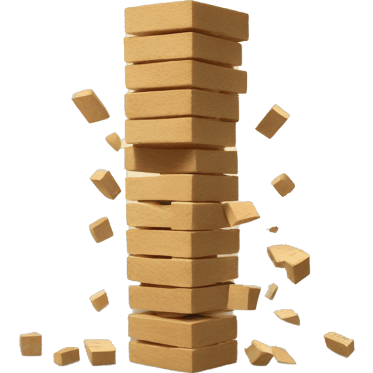 Jenga falling emoji