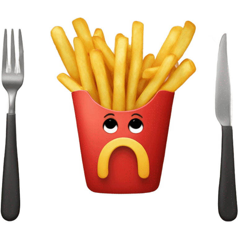 Fries in plate emoji