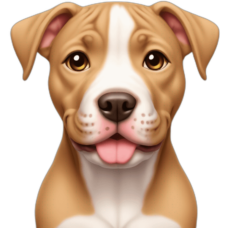 Cute light brown Pitbull puppy emoji