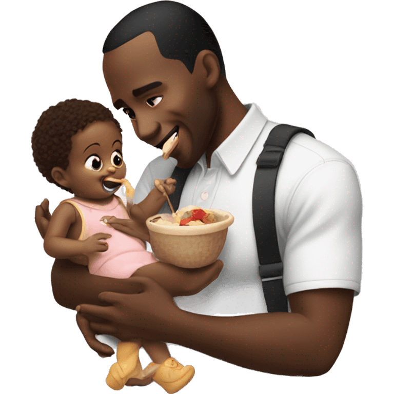 Diddy feeding a baby emoji