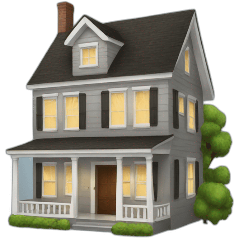 a house for a party emoji