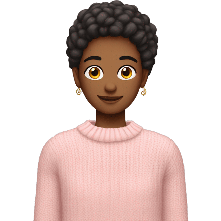 Light pink patchwork sweater emoji