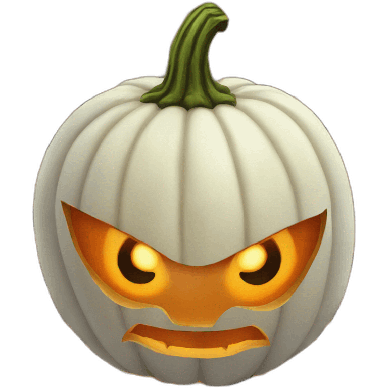 Whitefire pumpkin head with demon eyes emoji