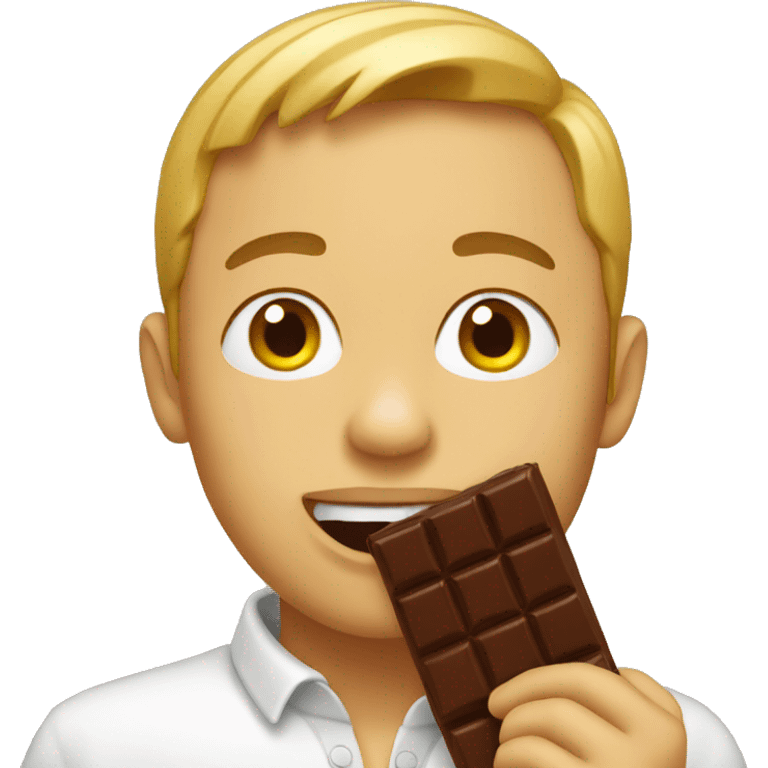 Eating chocolate emoji