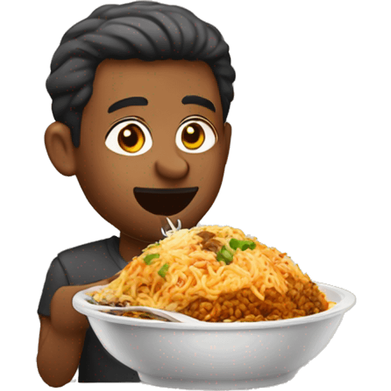 human eating biryani emoji