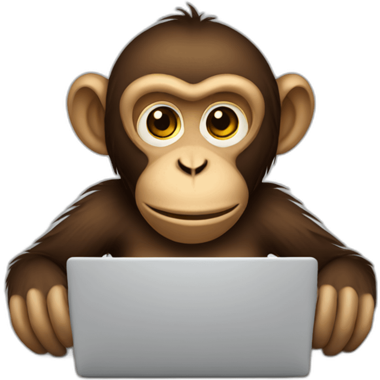 The monkey behind the laptop emoji