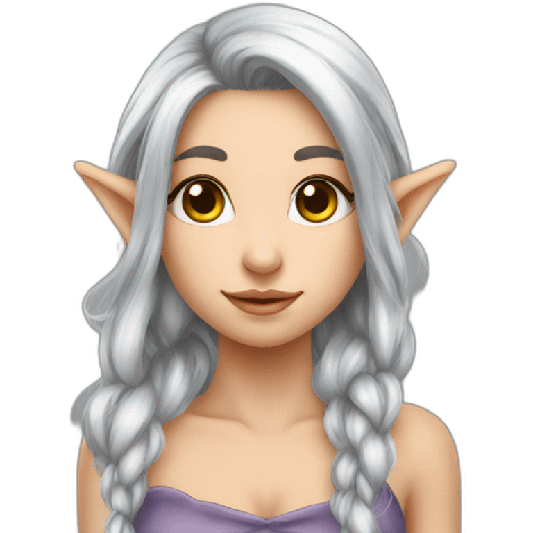 silver-hair-shy-tattoo-elf-girl emoji