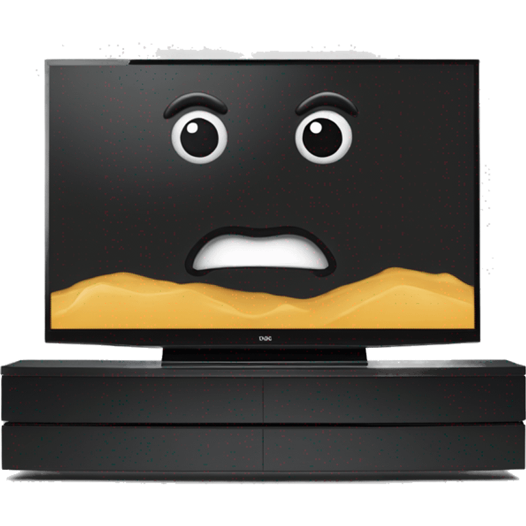 modern oled smarttv, black screen emoji