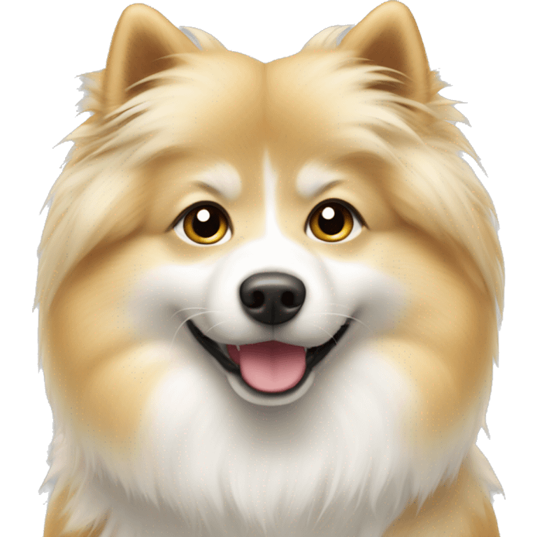 White and blonde spots spitz emoji