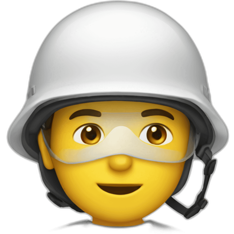 capacete de segurança branco emoji