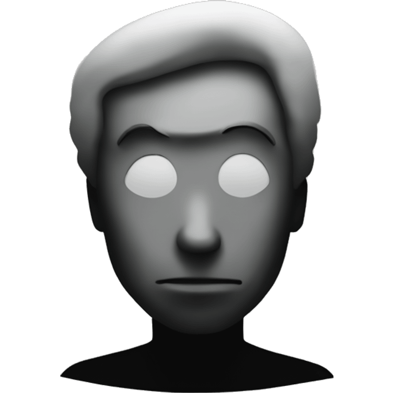 silhouette of untrustworthy person. emoji