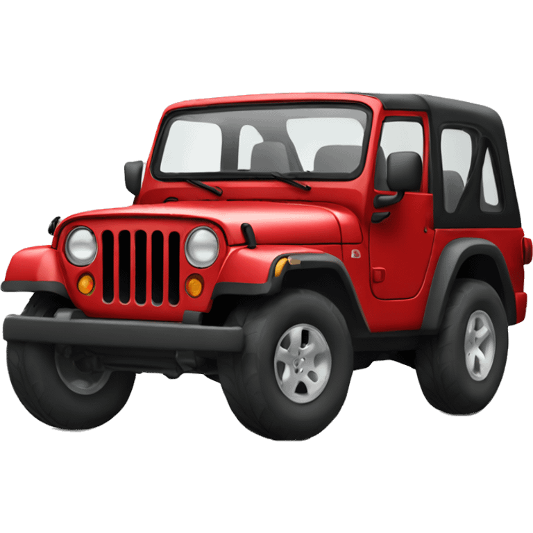 Red jeep  emoji