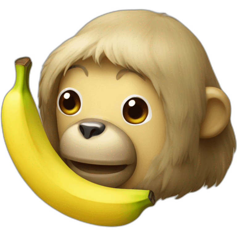 Banane manger par un singe emoji