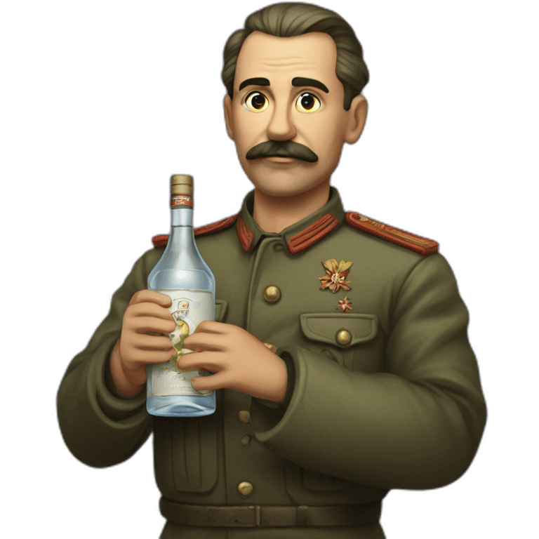 Joseph Staline with vodka in his hand emoji