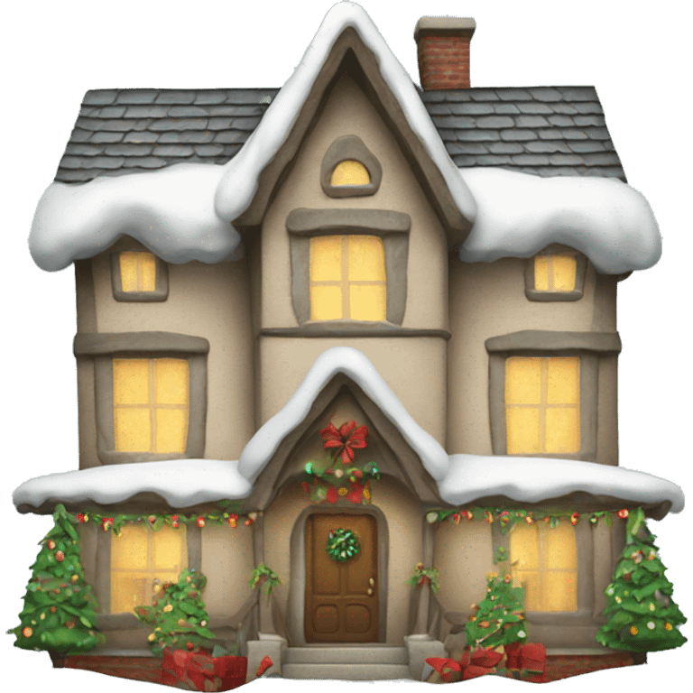 Christmas house emoji