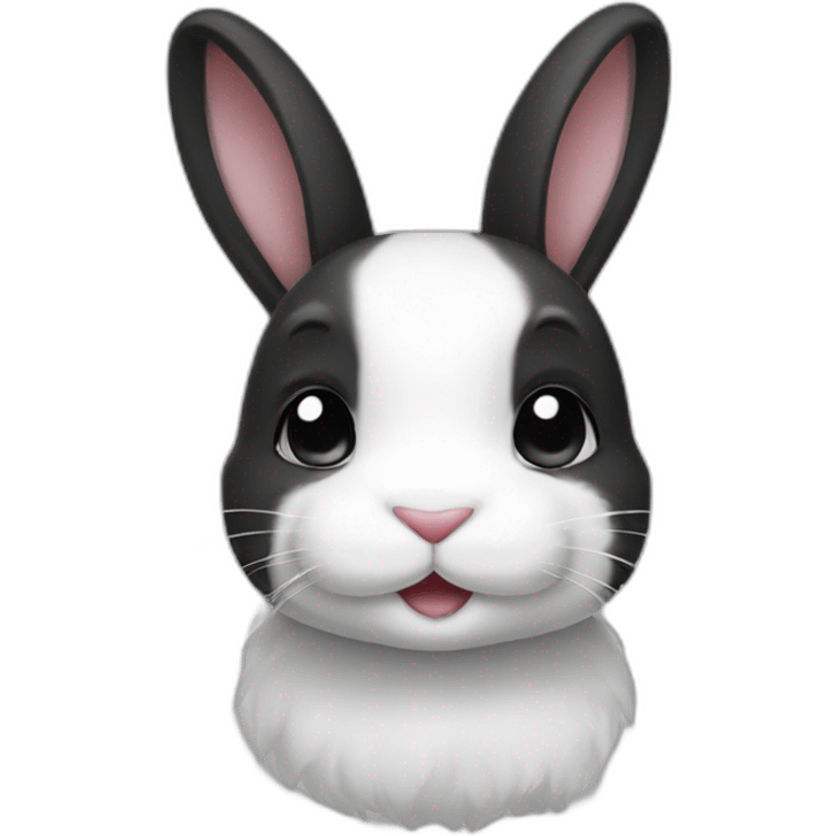 Black and white bunny emoji