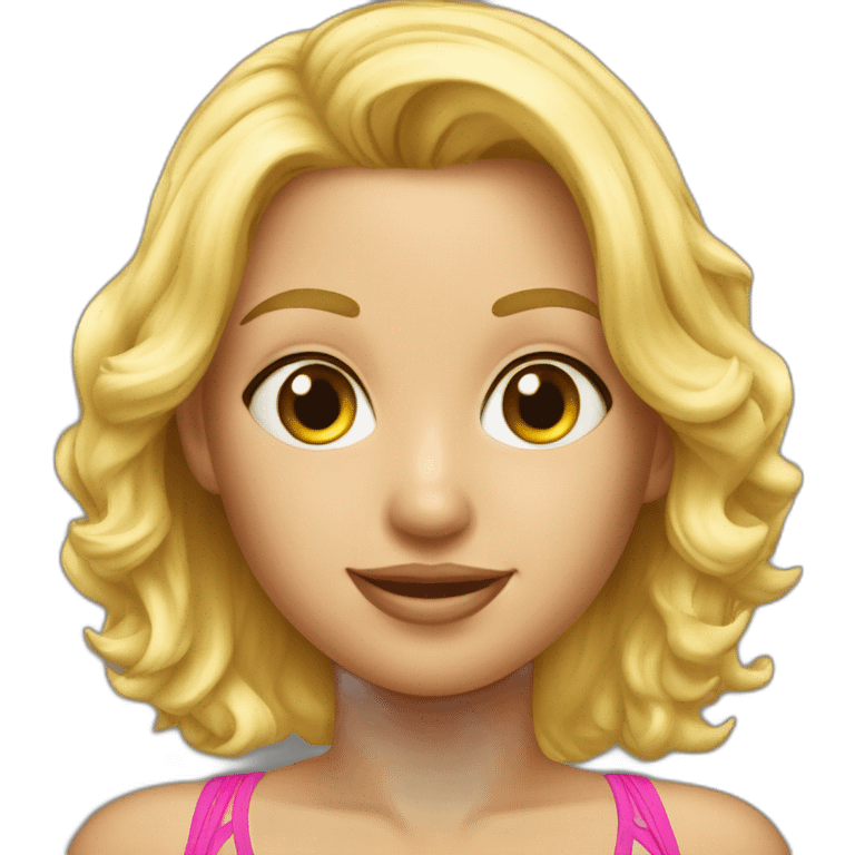 Blonde girl in bikini emoji