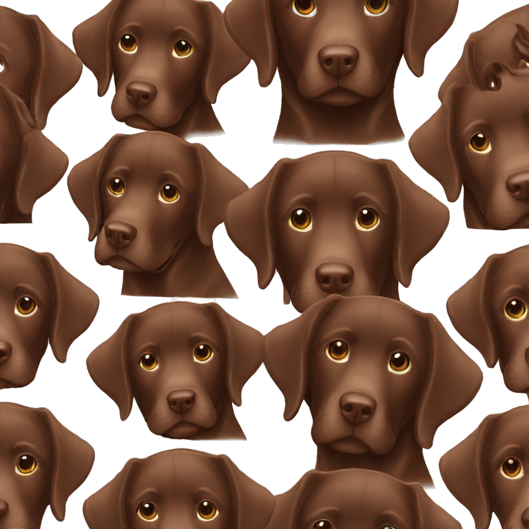 chocolate Labrador retriever emoji