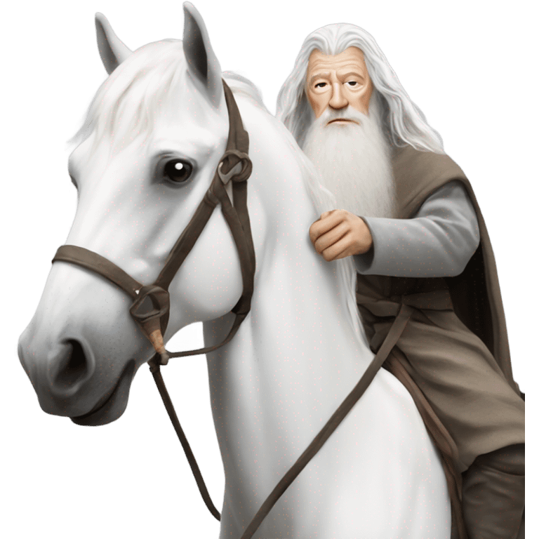 Gandalf the  white on white horse emoji