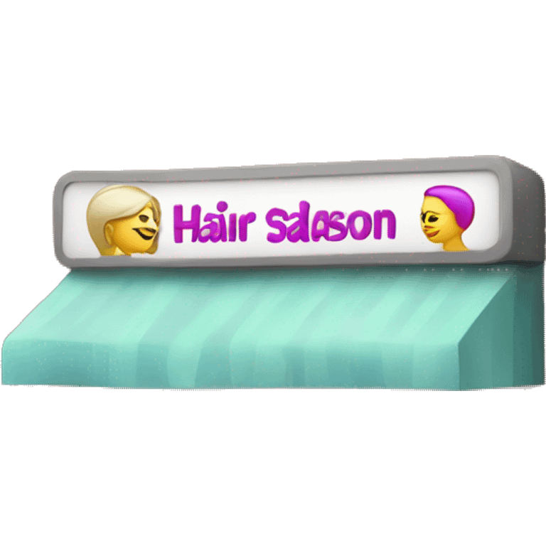 a store that says hair salon on its sign emoji