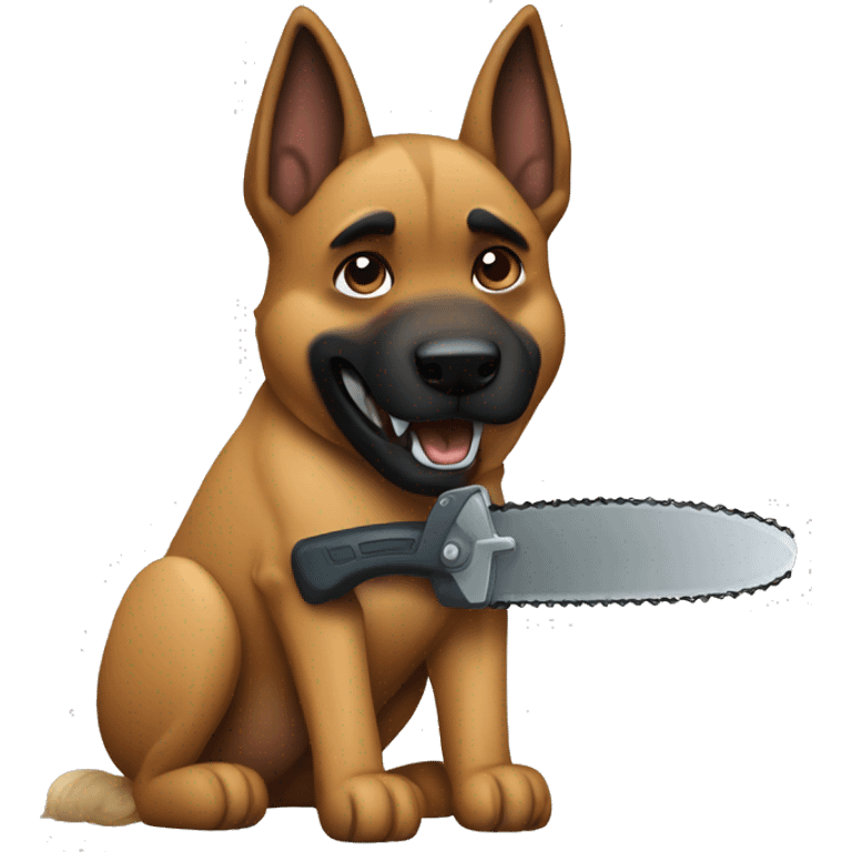 malinois chain saw  emoji