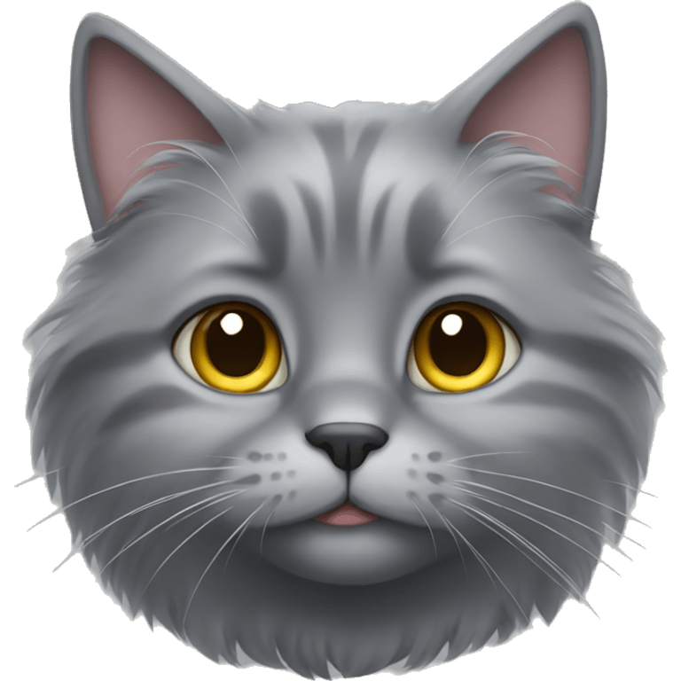 Fluffy grey cat emoji