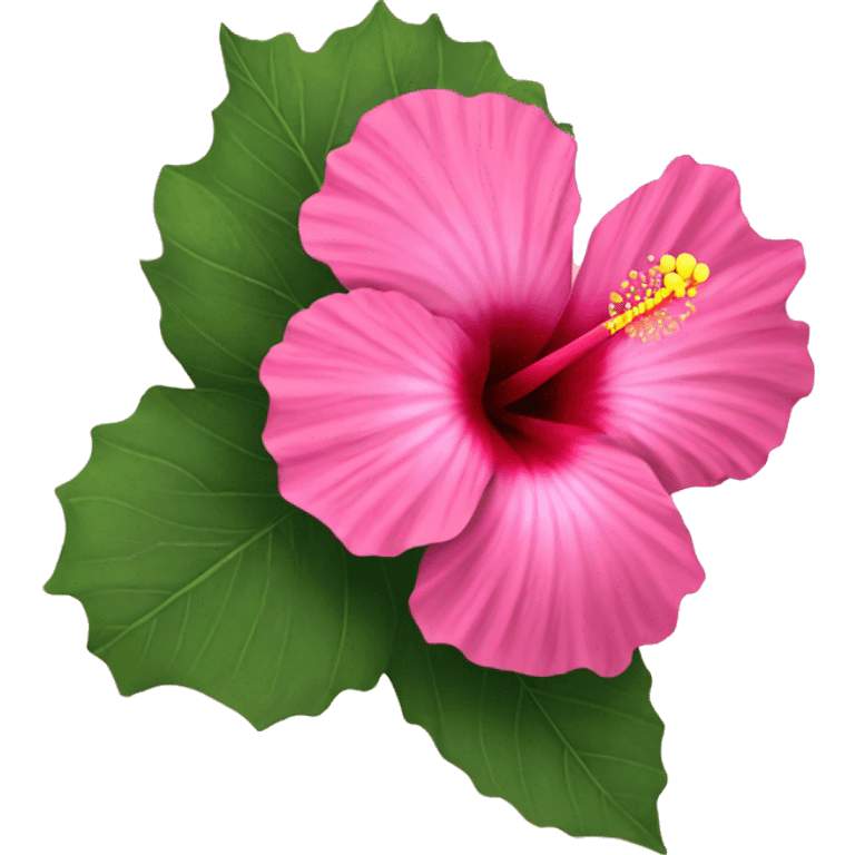 Hibiscus flower all pink  emoji