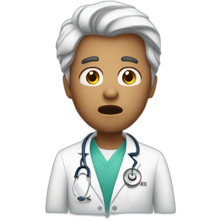 scared doctor emoji emoji