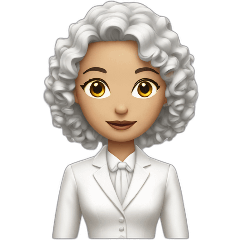 bride-curly-black-hair-white-suit emoji