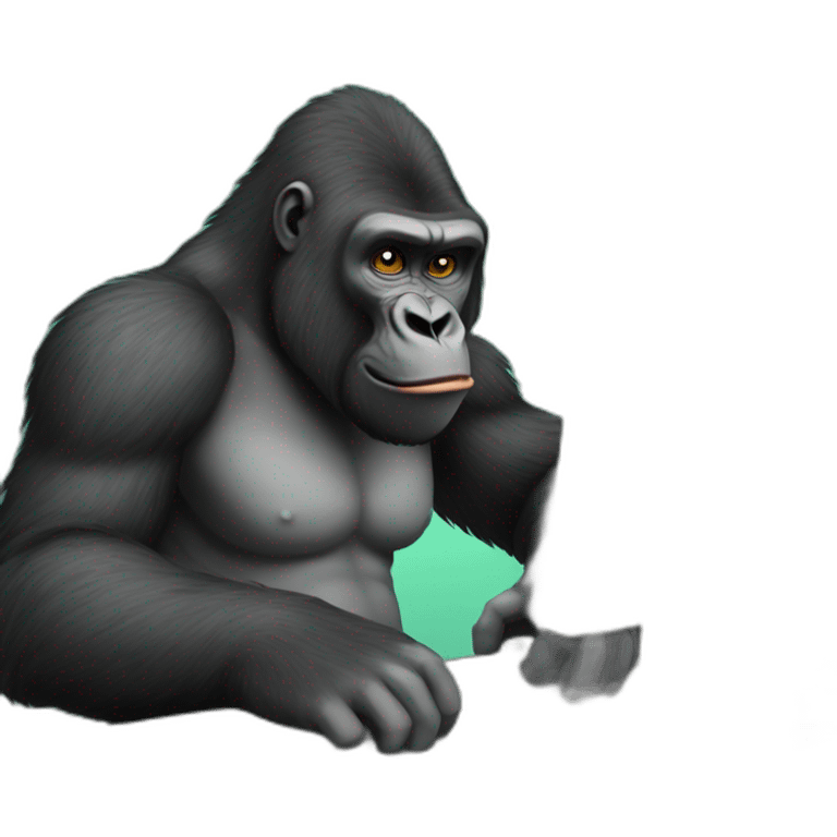 gorilla software engineer using a computer emoji