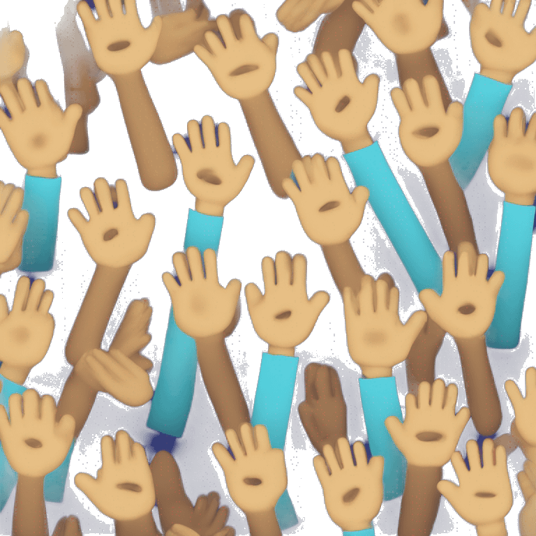 People clapping to show their appreciation and support at an event or celebration. The hands are seen making a clapping motion, symbolizing joy, approval, and enthusiasm.
 emoji