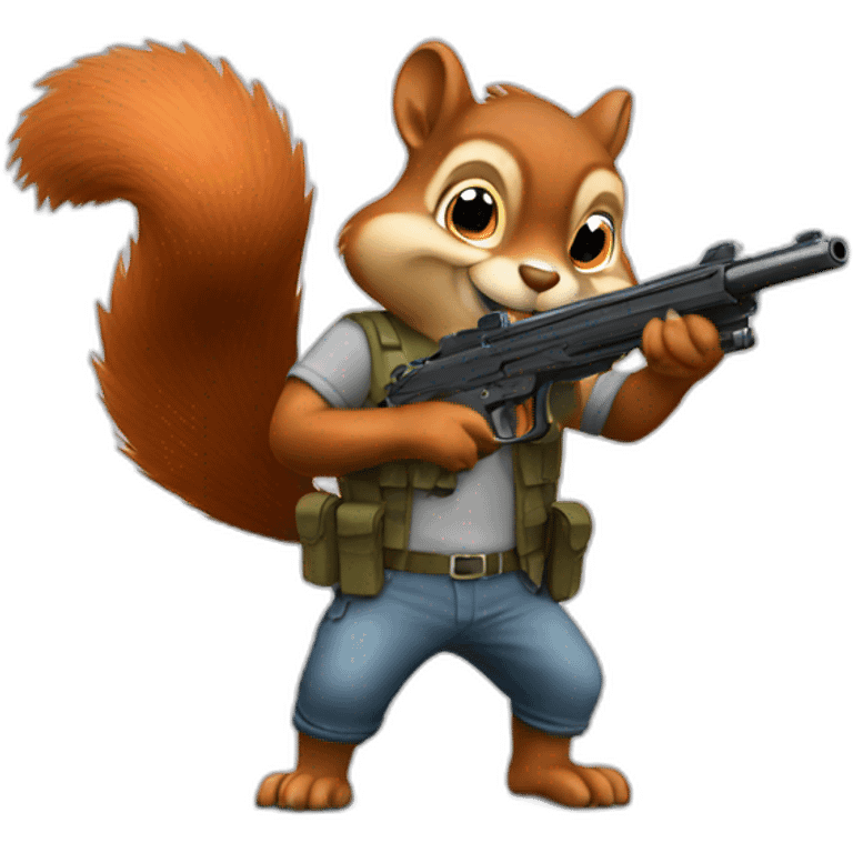 squirrel with a gun emoji