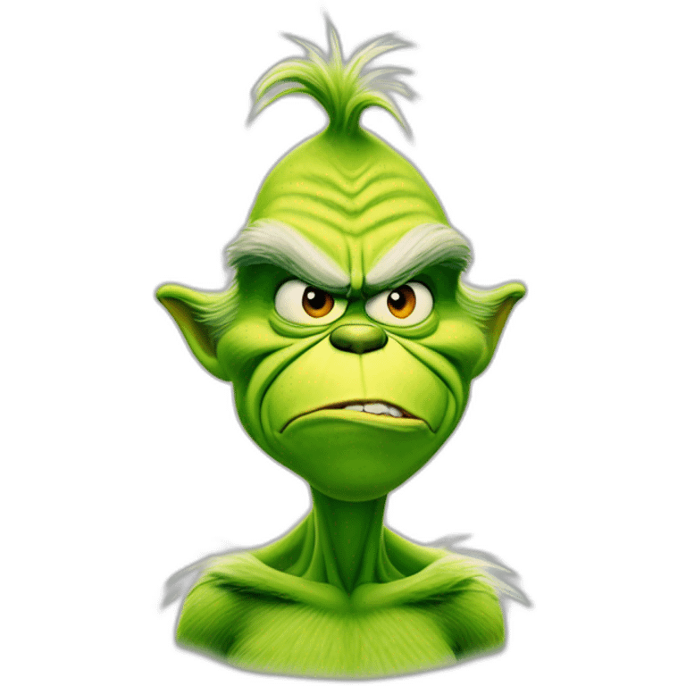 Grinch Jim Carrey with disgust face  emoji