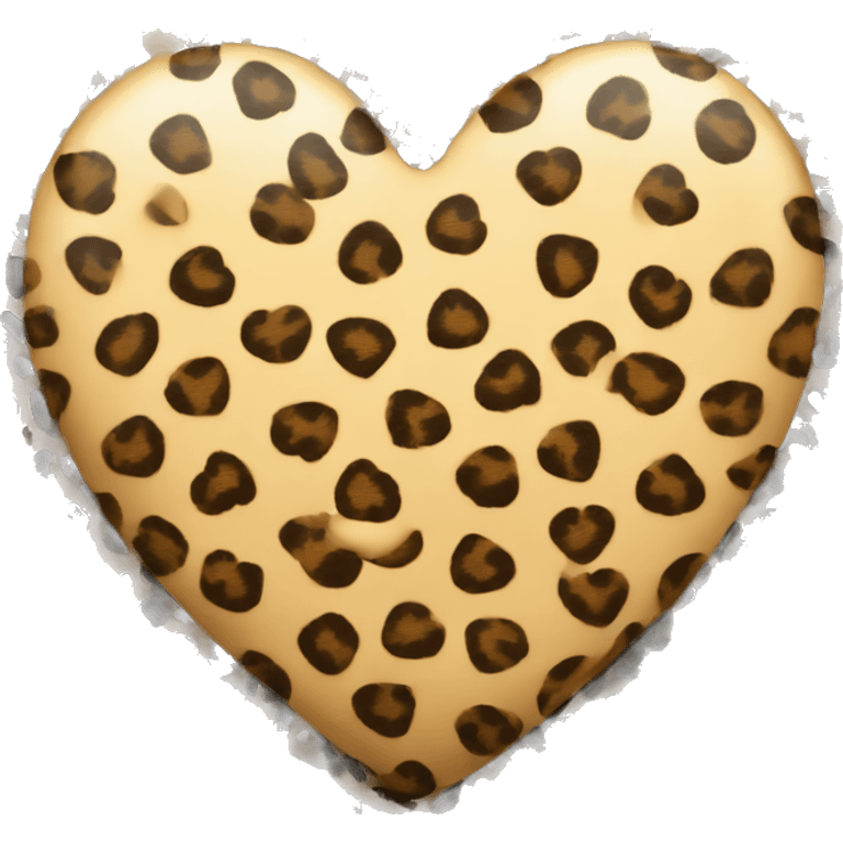 Heart with leopard print emoji