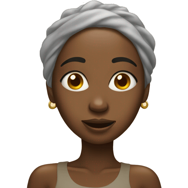 African woman in bathroom emoji