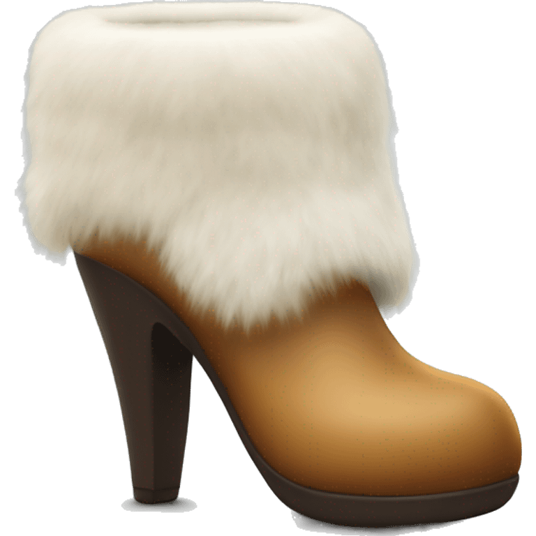 Fur covered heel shoe ios style emoji