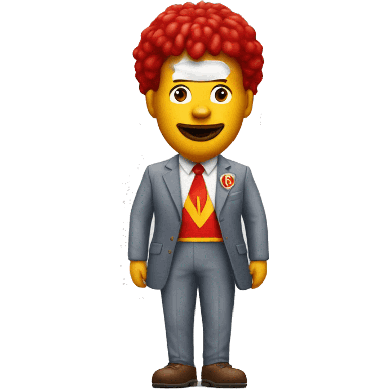 Ronald McDonald going to Burger King emoji