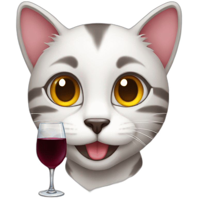 Kids-cat-wine emoji