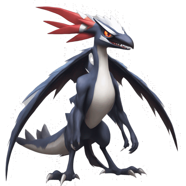 Edgy Cool Nargacuga-Noivern-Latias-Silvally-Pokémon Full Body emoji