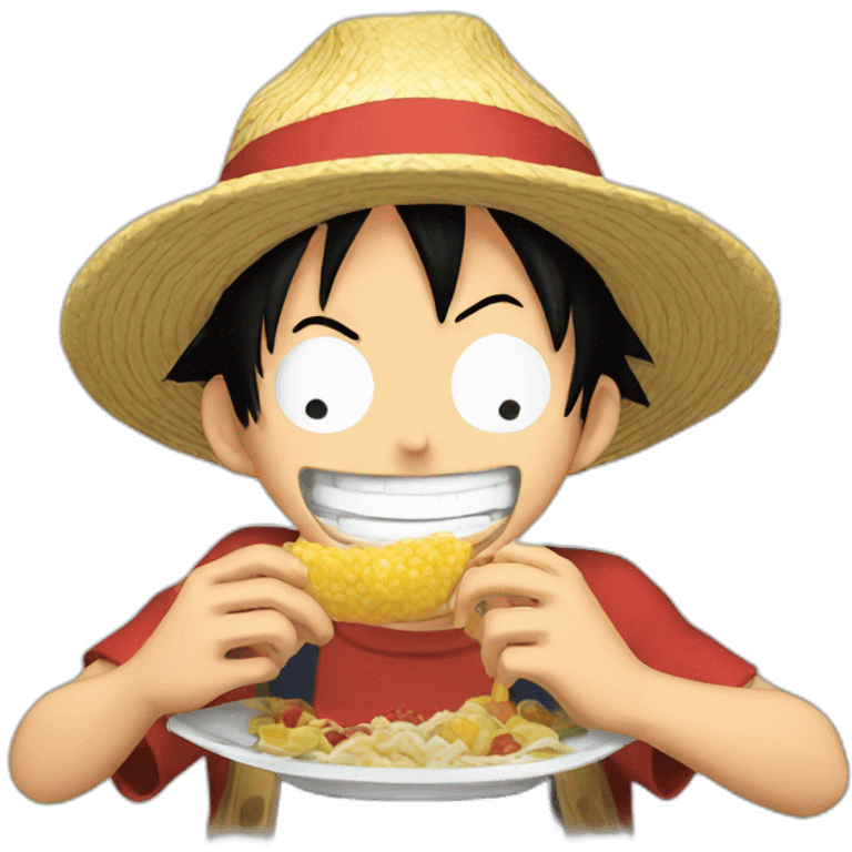 Luffy eating emoji