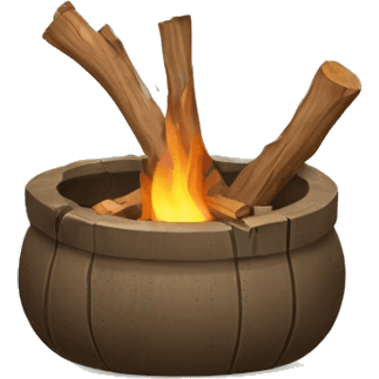  pot with firewood emoji