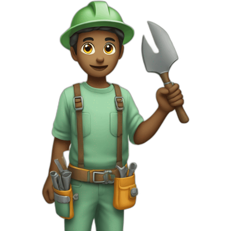 young mint apprentice yielding tool emoji