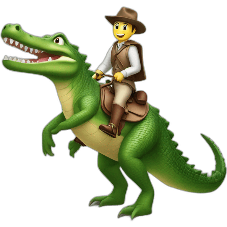 Un crocodile sur un cheval emoji